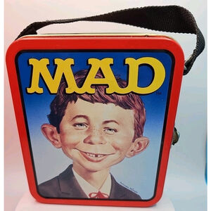 Vintage 90s 1999 Mad Magazine Mini Tin Lunchbox Metal Alfred E. Newman Series #1